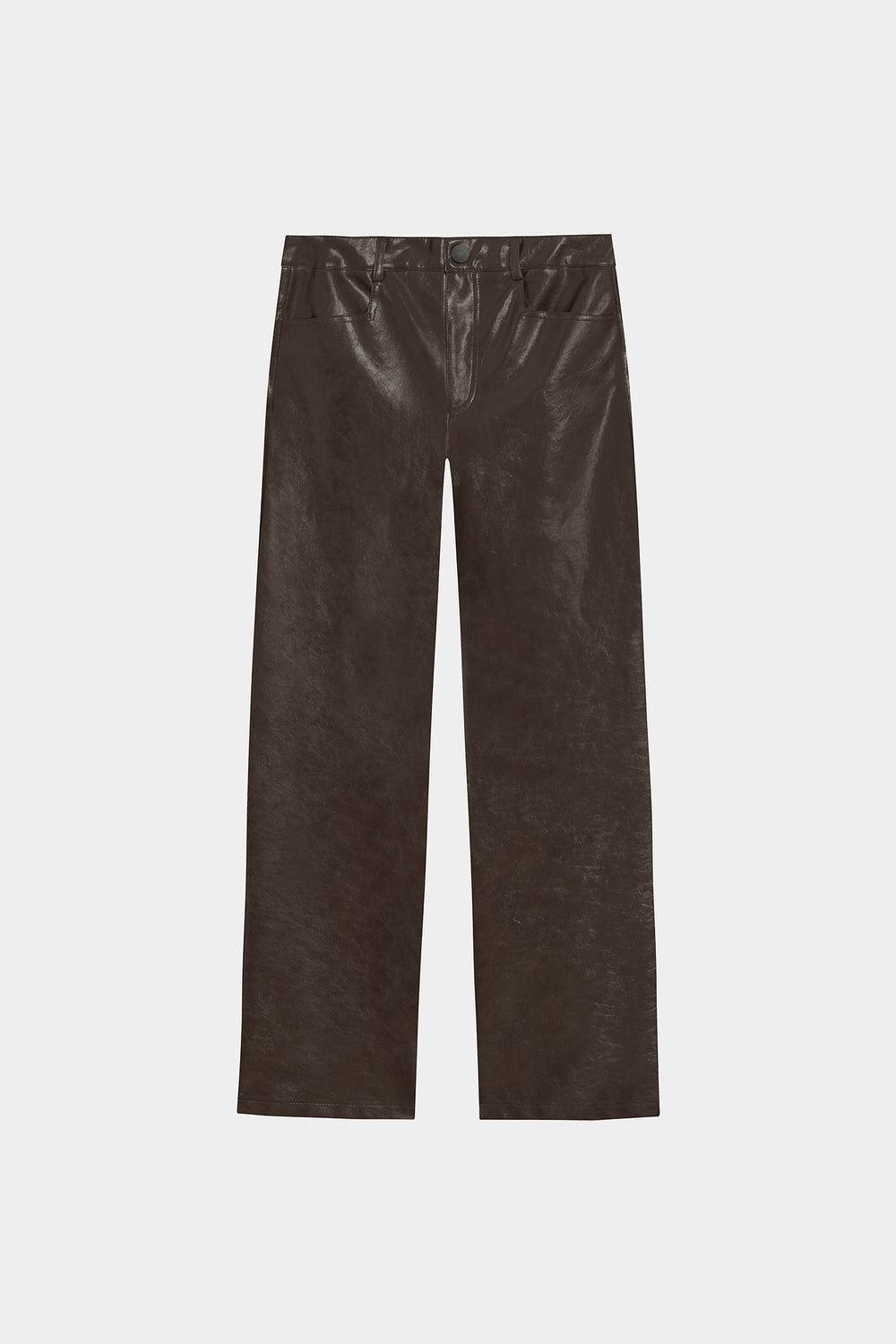 PANTALON RECTO EFECTO PIEL