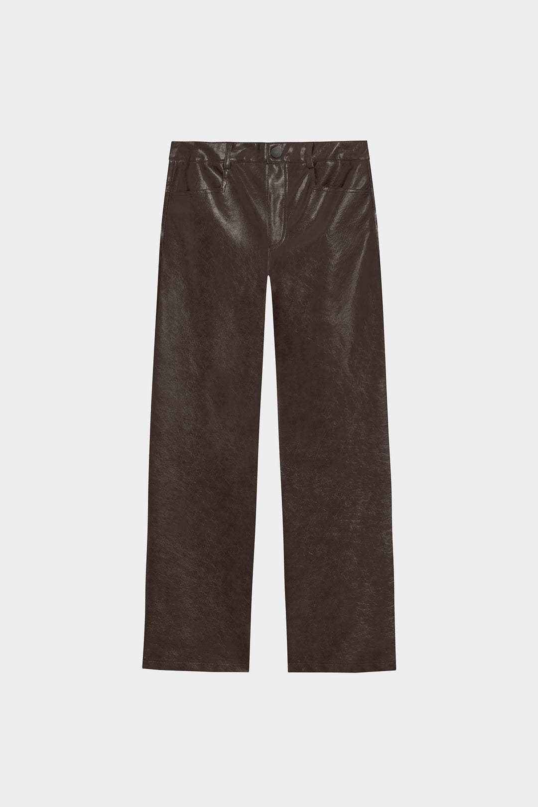 PANTALON RECTO EFECTO PIEL