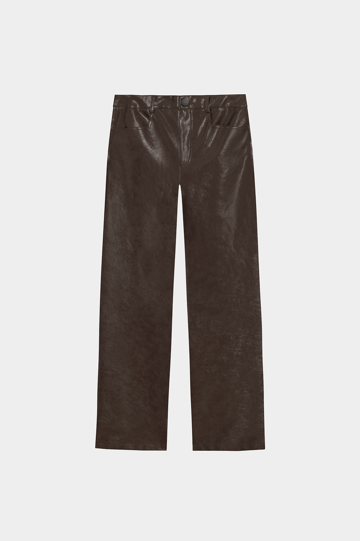 PANTALON RECTO EFECTO PIEL