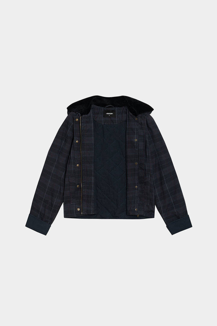 Waterproof Parka with Checkered Hood