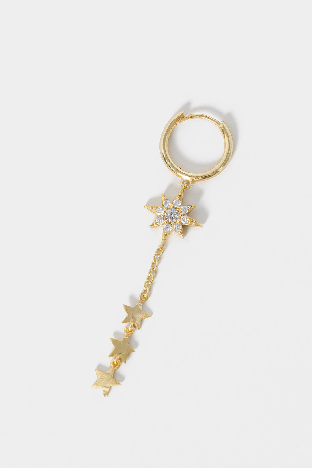 PENDIENTES ARO ESTRELLA BRILLOS