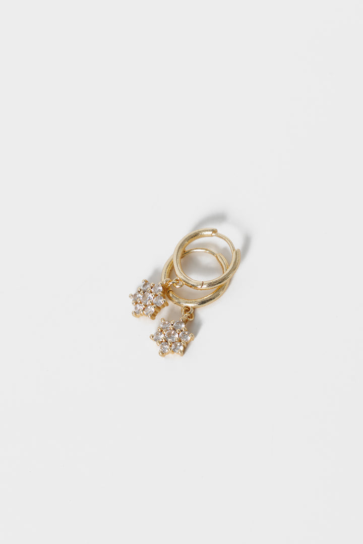 PENDIENTES MINI FLOR BRILLOS