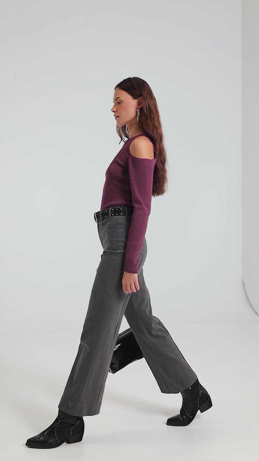 BASIC CULOTTE JEANS WITH SEAMS