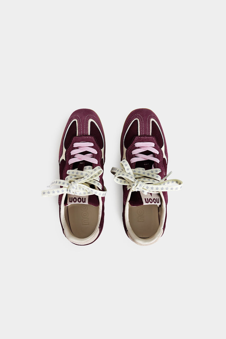 CONTRAST LEATHER SNEAKERS