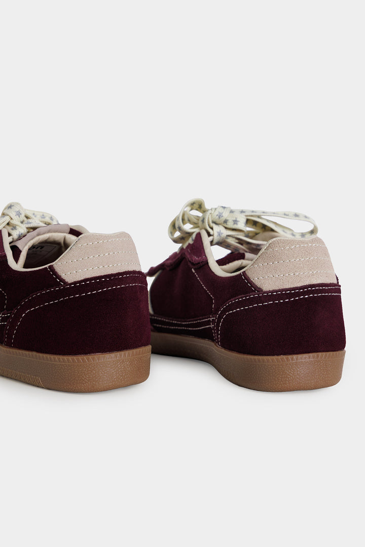 CONTRAST LEATHER SNEAKERS