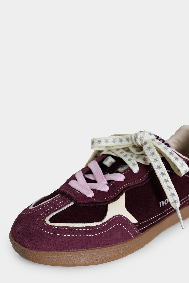 CONTRAST LEATHER SNEAKERS