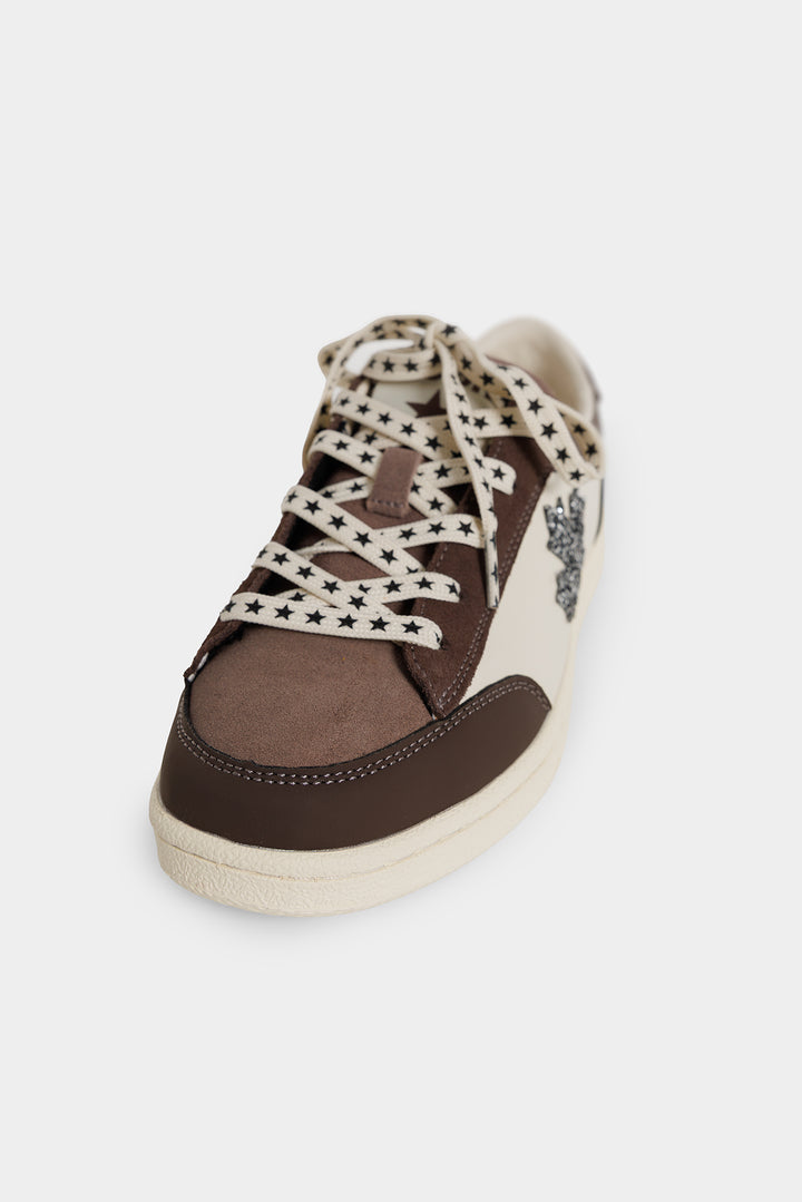 SNEAKERS PIEL LOGO GLITTER