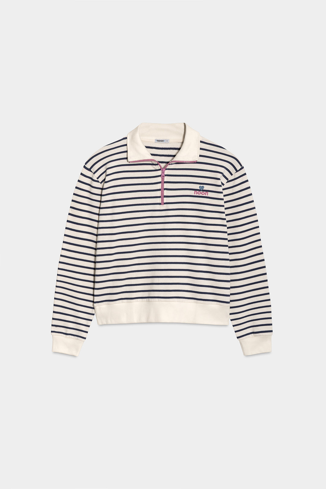 STRIPED ZIP-UP SWEATSHIRT