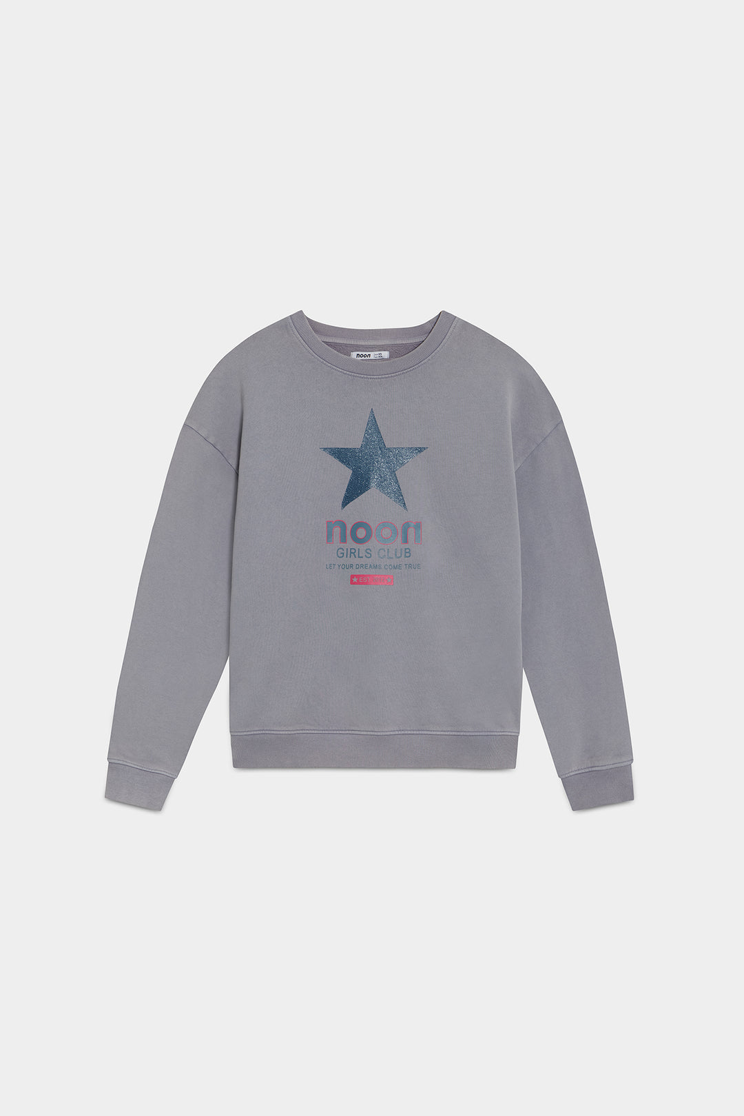 SUDADERA PRINT GLITTER ESTRELLA