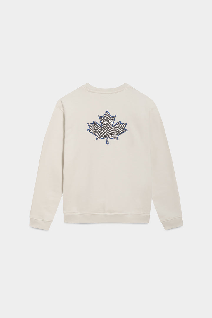 SUDADERA SIN CAPUCHA HOJA CEBRA