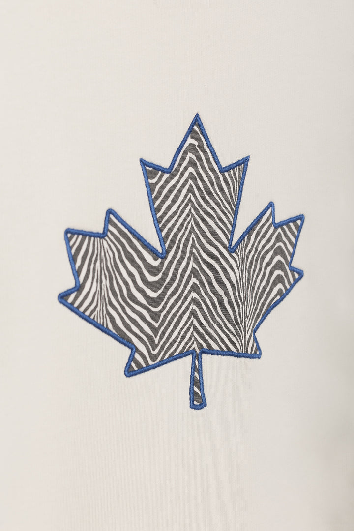 SUDADERA SIN CAPUCHA HOJA CEBRA