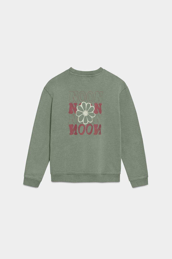 SUDADERA SIN CAPUCHA PRINT ESPALDA FLOR