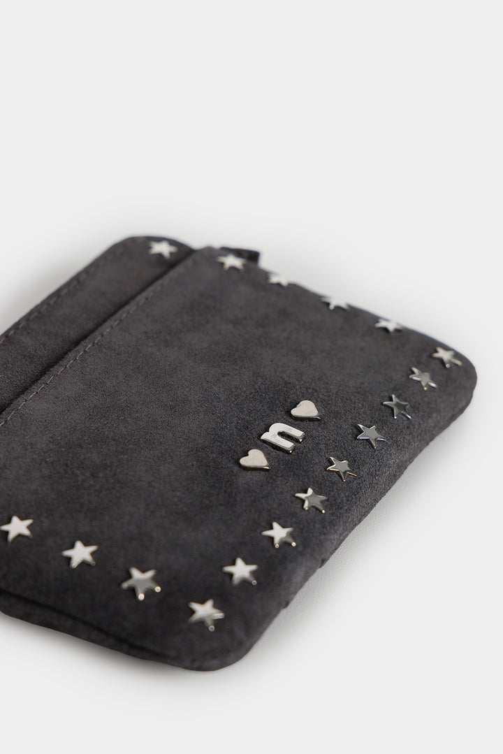 TARJETERO PIEL TACHAS ESTRELLAS