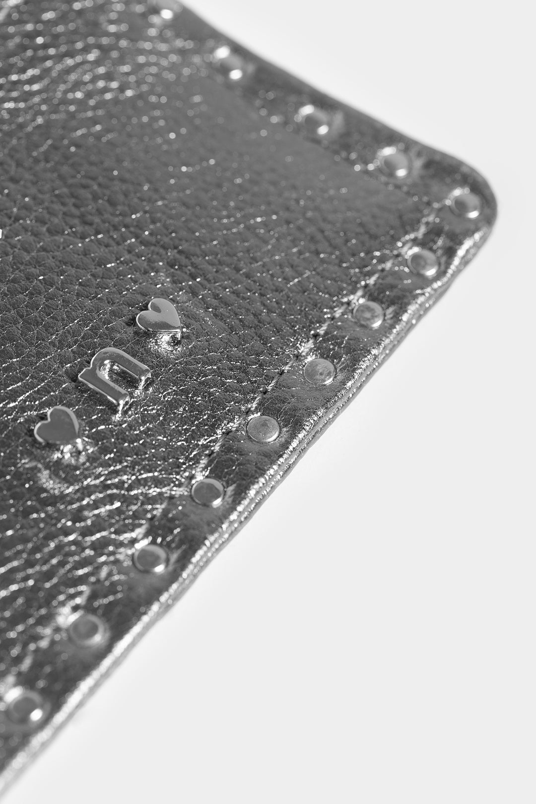 LEATHER CARD HOLDER WITH STUDS