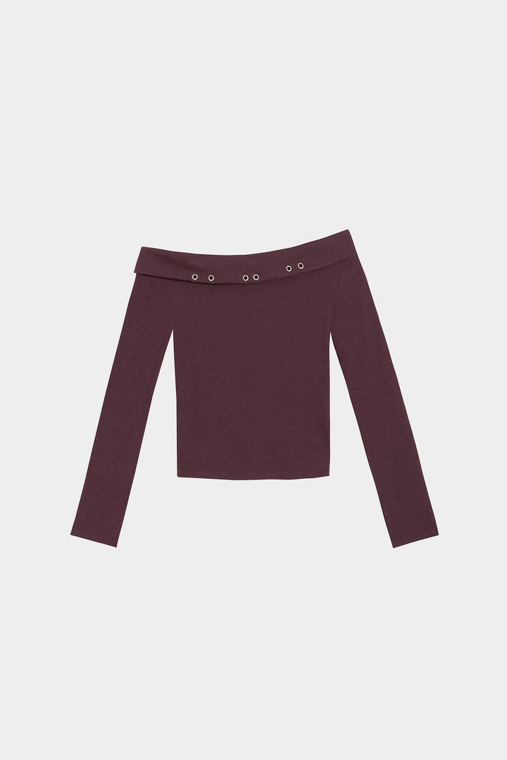 TOP ASIMETRICO EYELETS