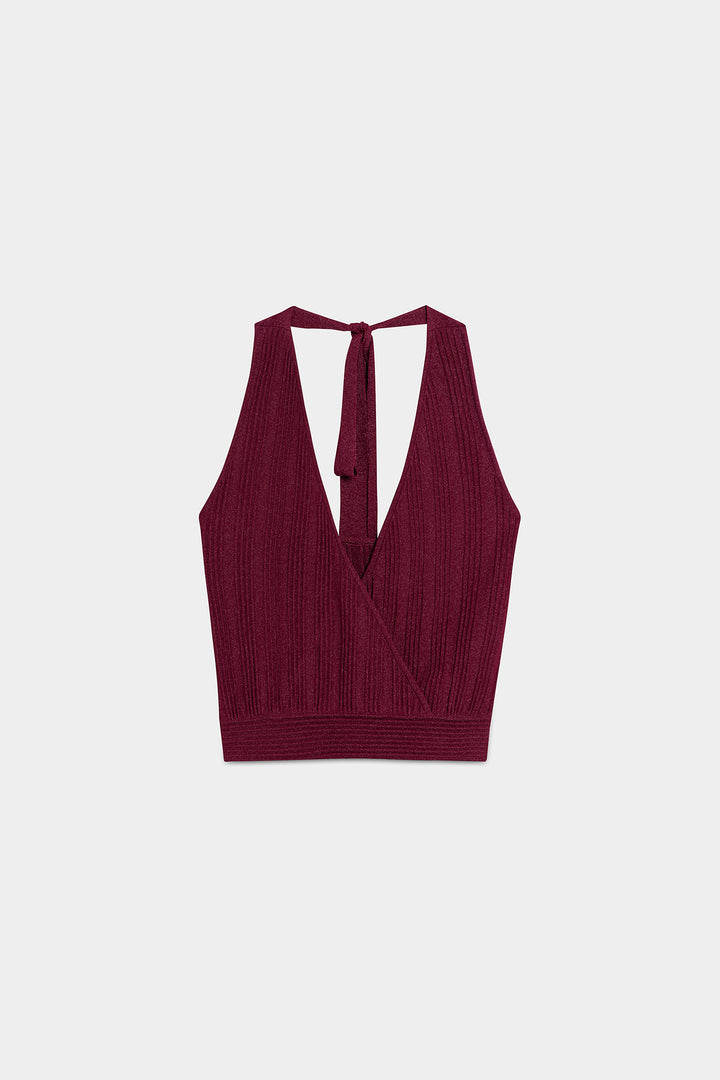 CRISS-CROSS TIE-FRONT TOP