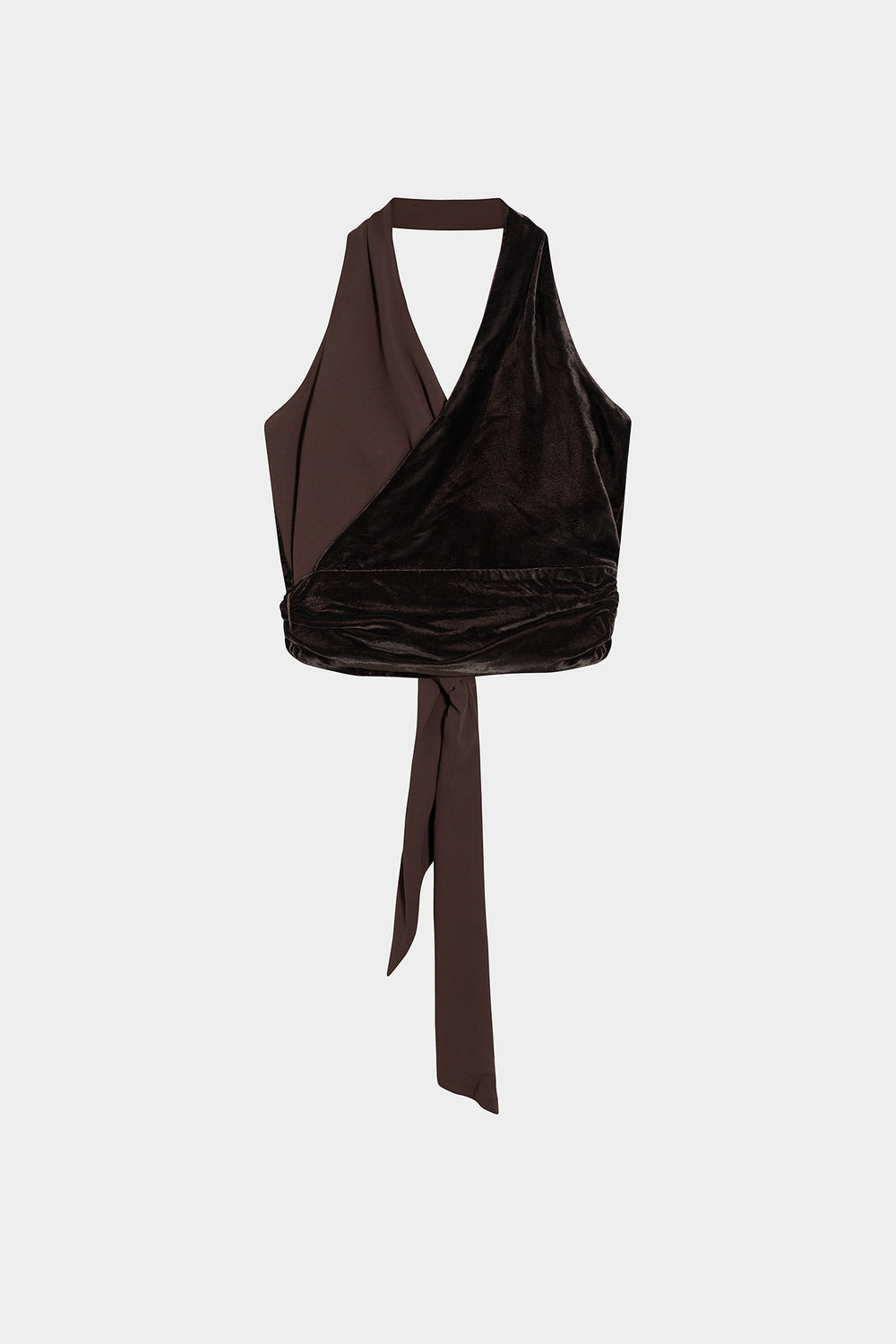 TOP CRUZADO TERCIOPELO CONTRASTE