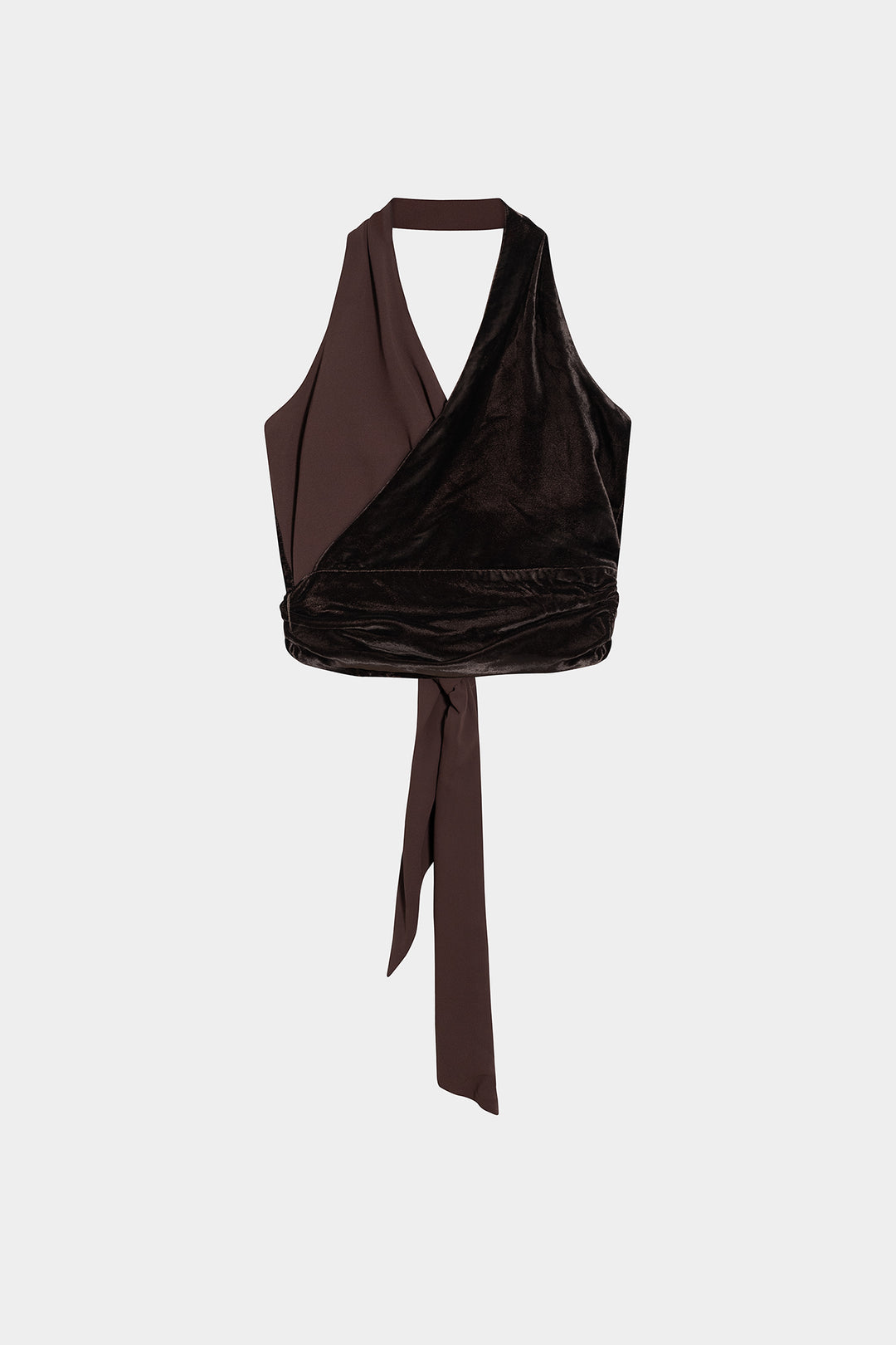 TOP CRUZADO TERCIOPELO CONTRASTE