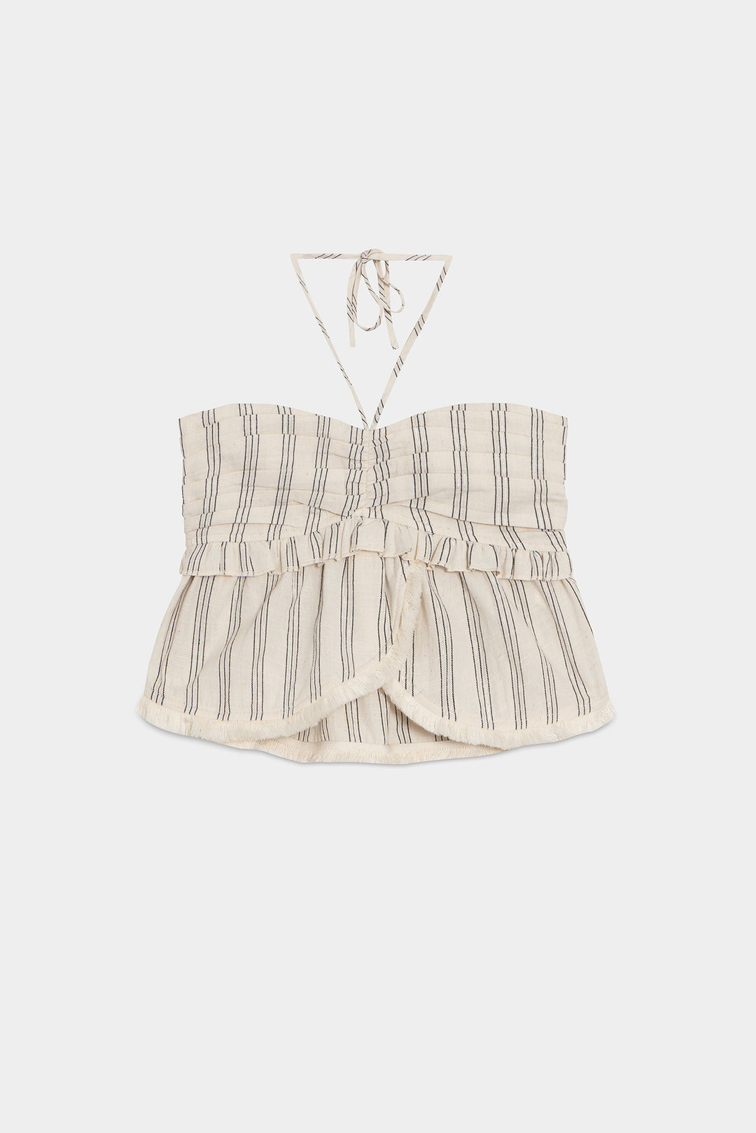 TOP FRINGED STRIPES LUREX