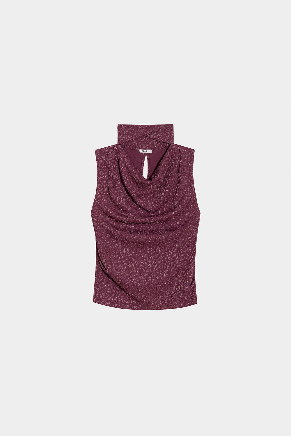 TOP DRAPEADO JACQUARD