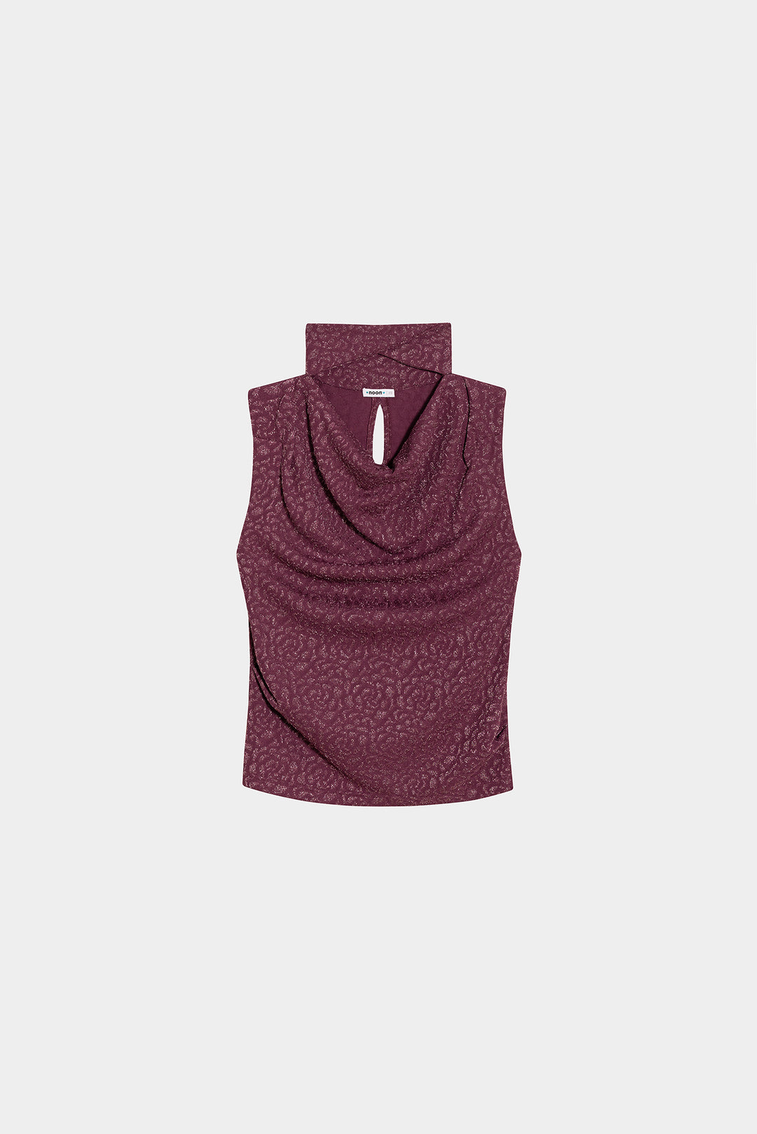 TOP DRAPEADO JACQUARD