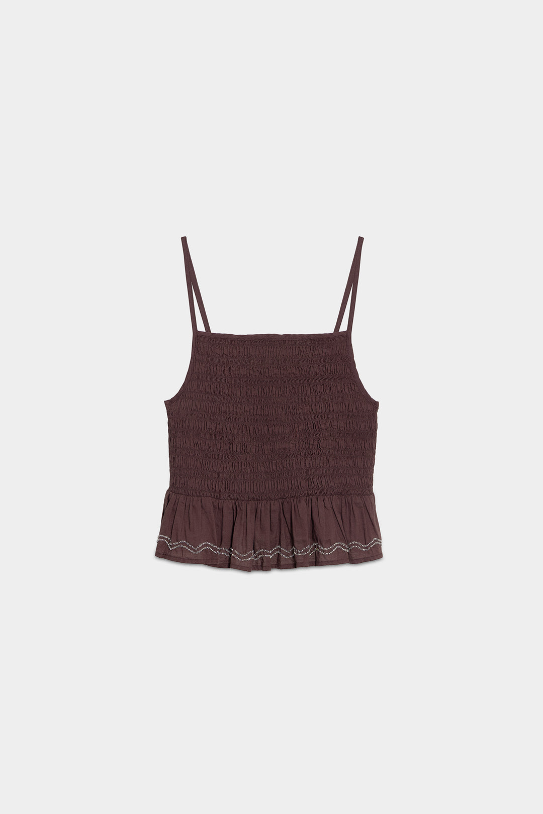 TOP FRANZIDO COM DETALHE DE CONTAS