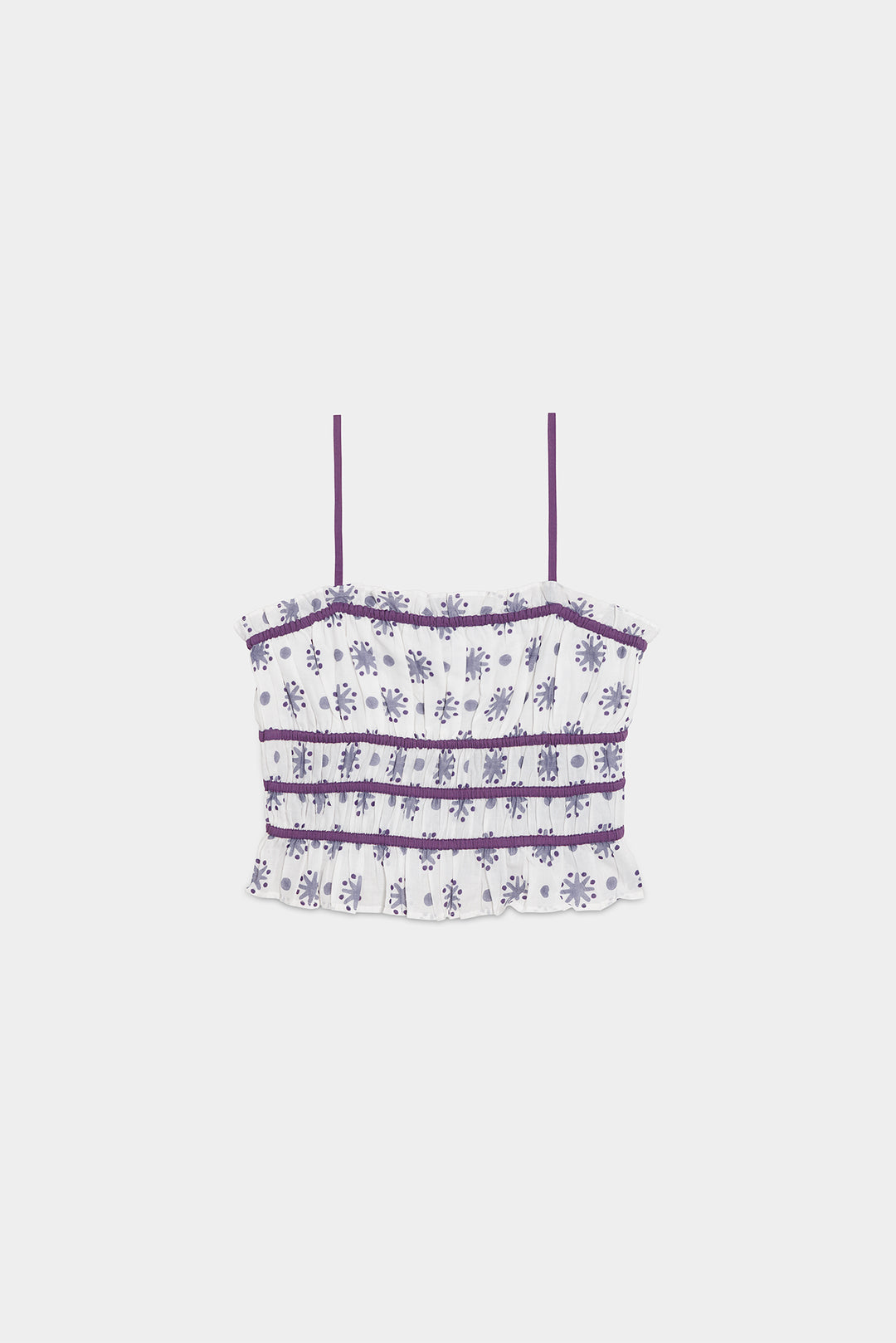 TOP FRUNCIDO GOMAS ESTAMPADO