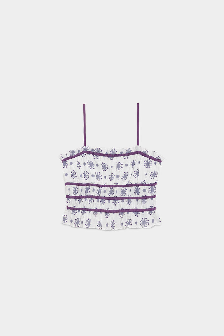 TOP FRUNCIDO GOMAS ESTAMPADO