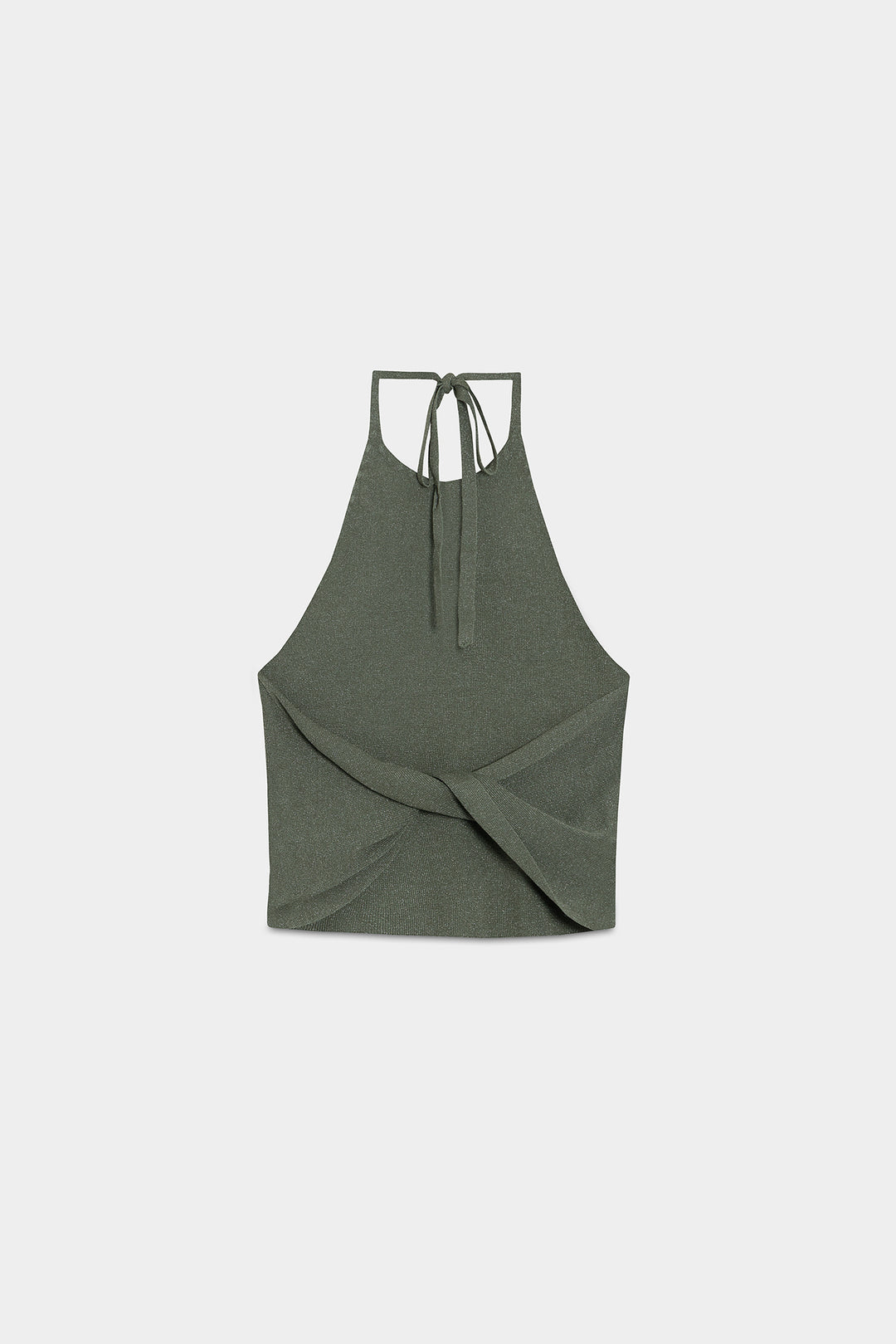 LUREX HALTER TOP WITH STUDS