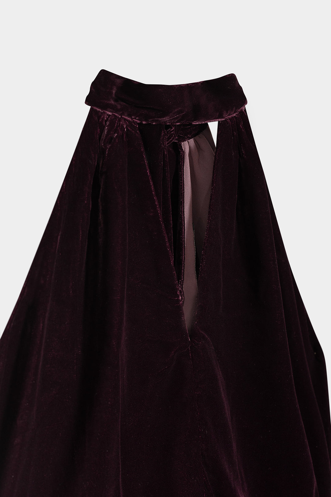 TOP HALTER TERCIOPELO CONTRASTE