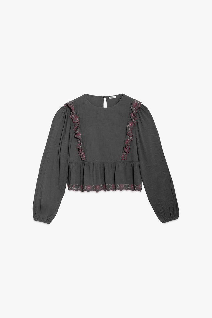 TOP VOLANTES BORDADO