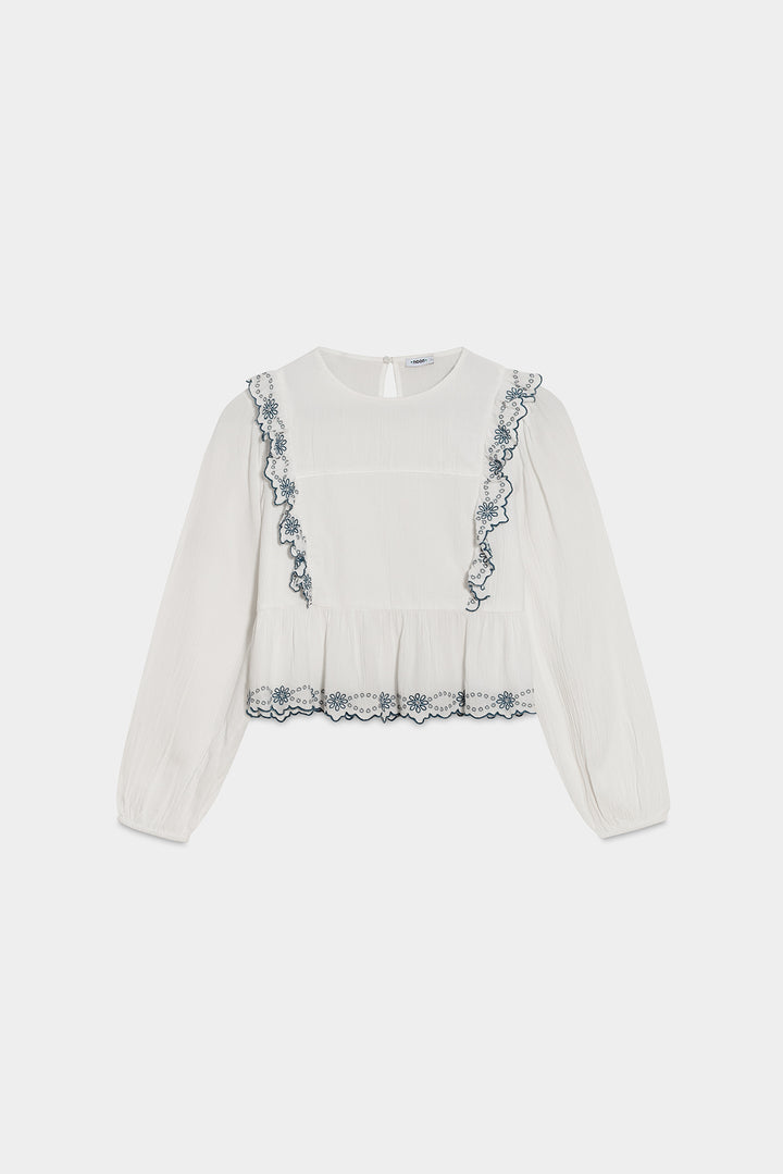 TOP VOLANTES BORDADO