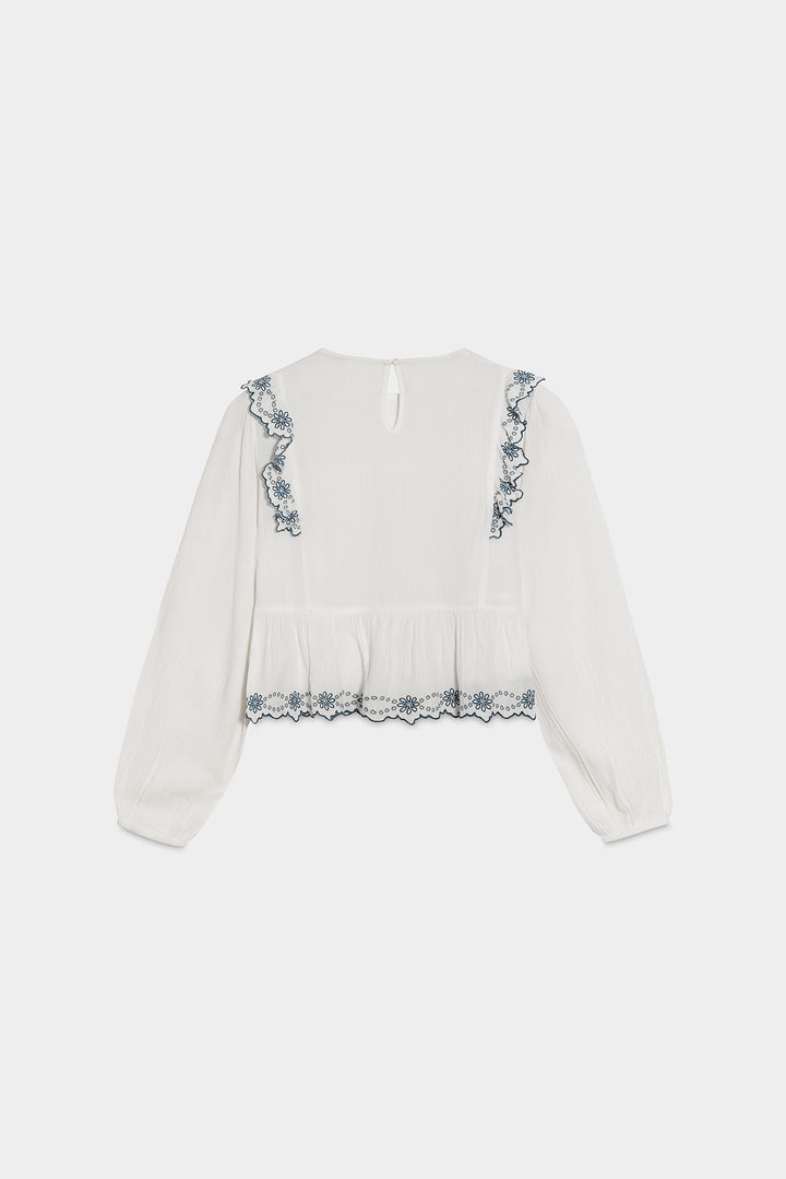 TOP VOLANTES BORDADO