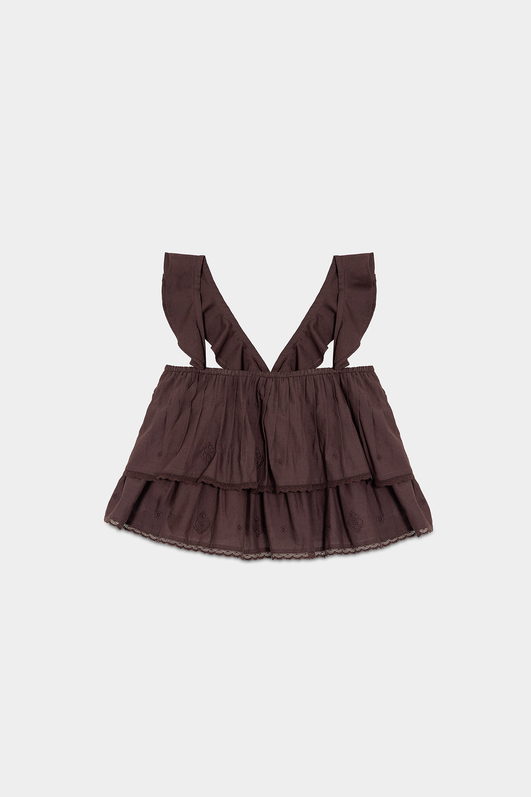 TOP COM FOLHOS DETALHE BORDADO