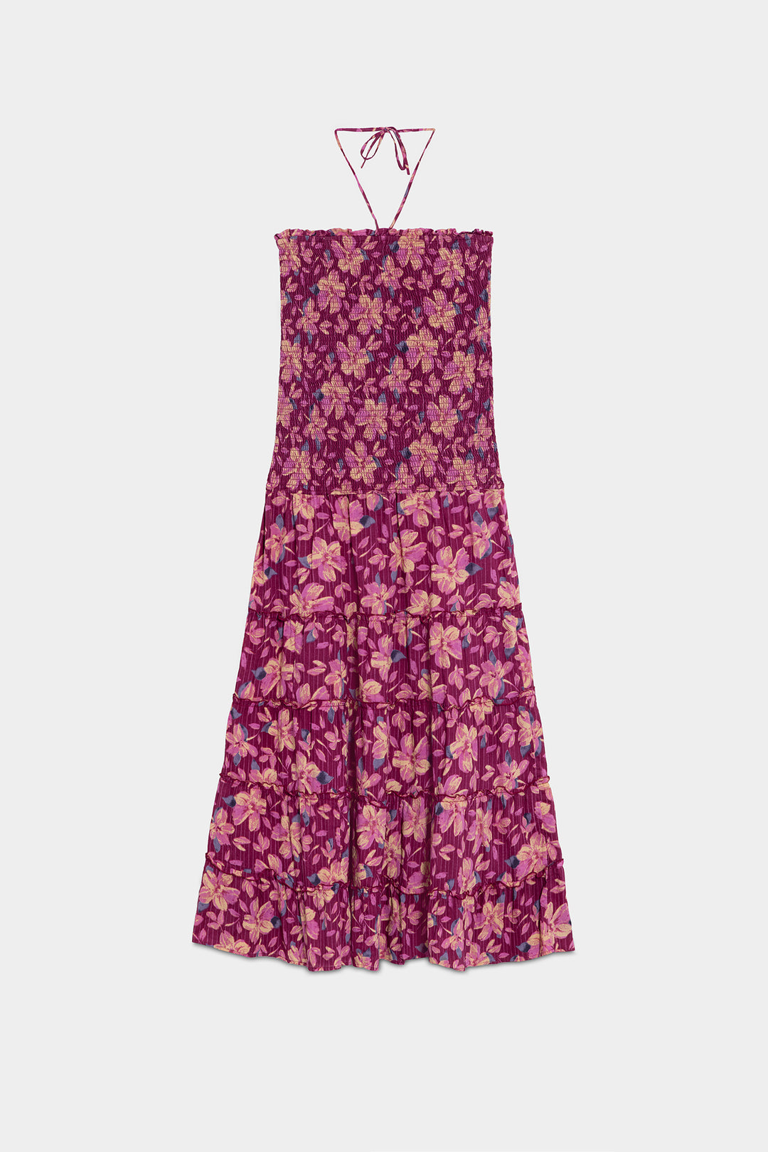 VESTIDO FRUNCIDO ESTAMPADO