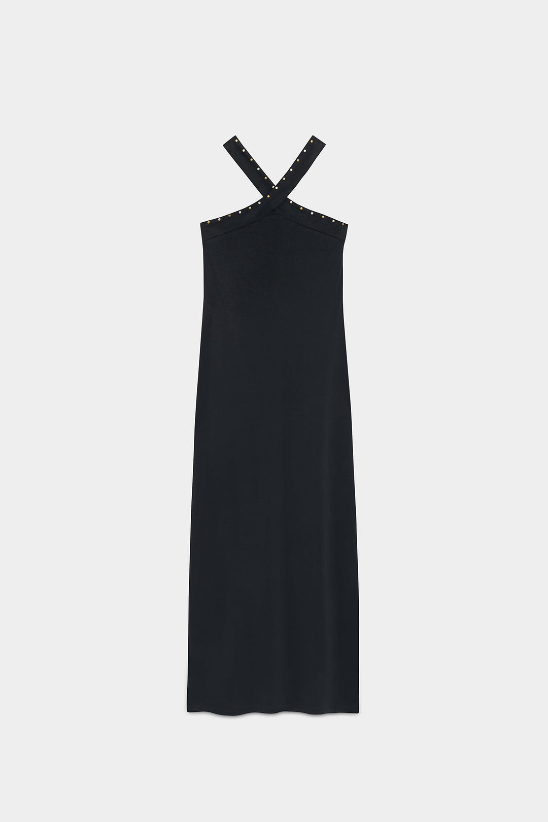 VESTIDO HALTER MODAL TACHAS