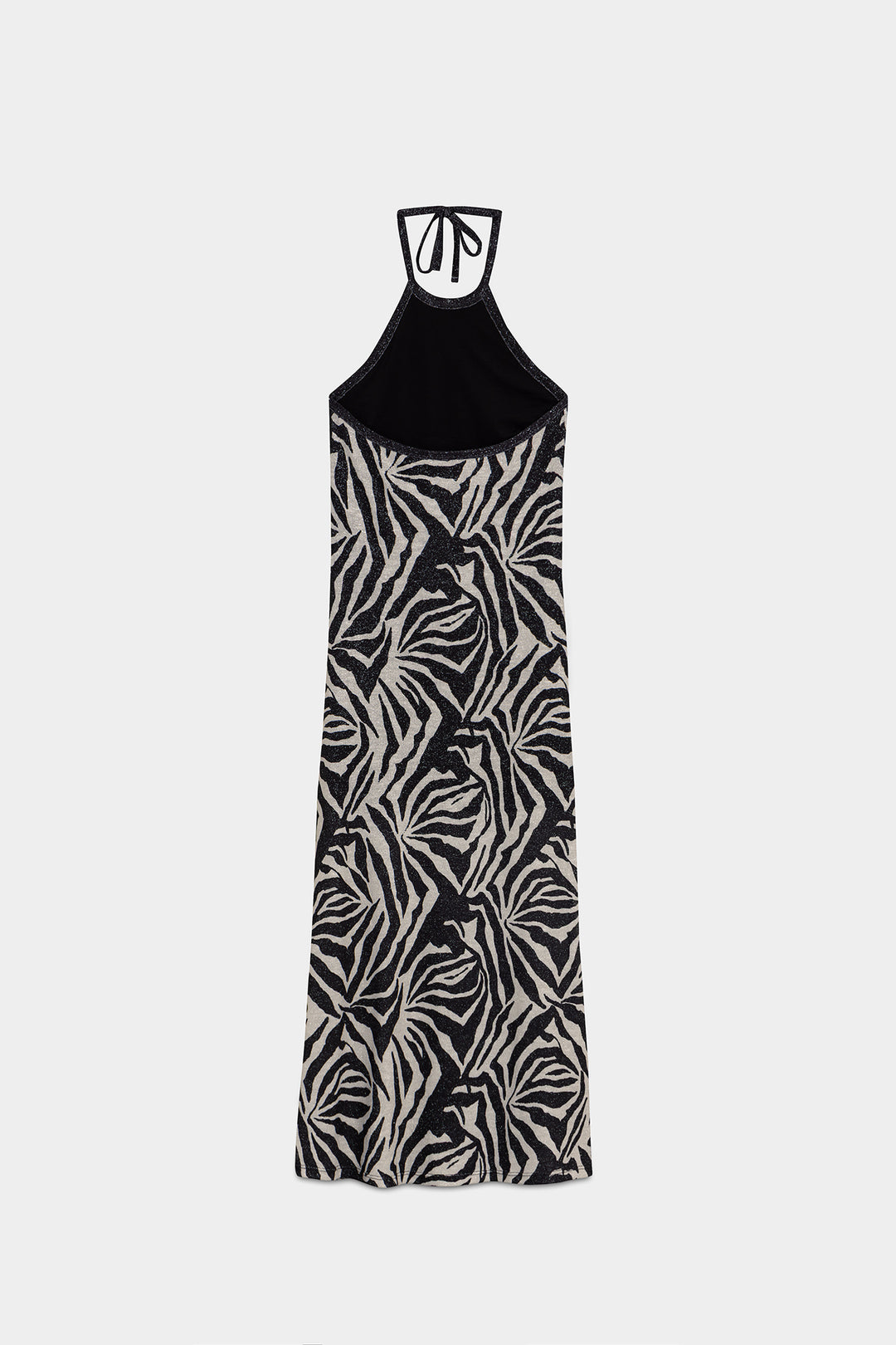 VESTIDO HALTER PRINT LUREX