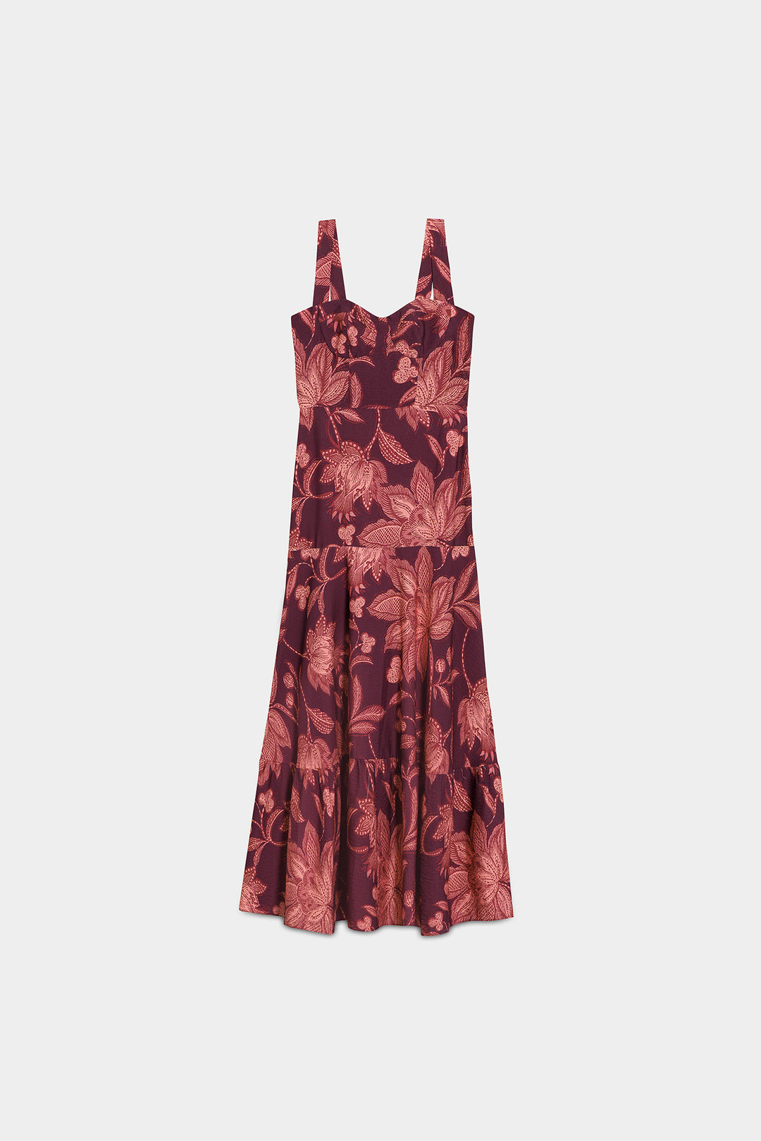VESTIDO MIDI VOLANTE CASILDA