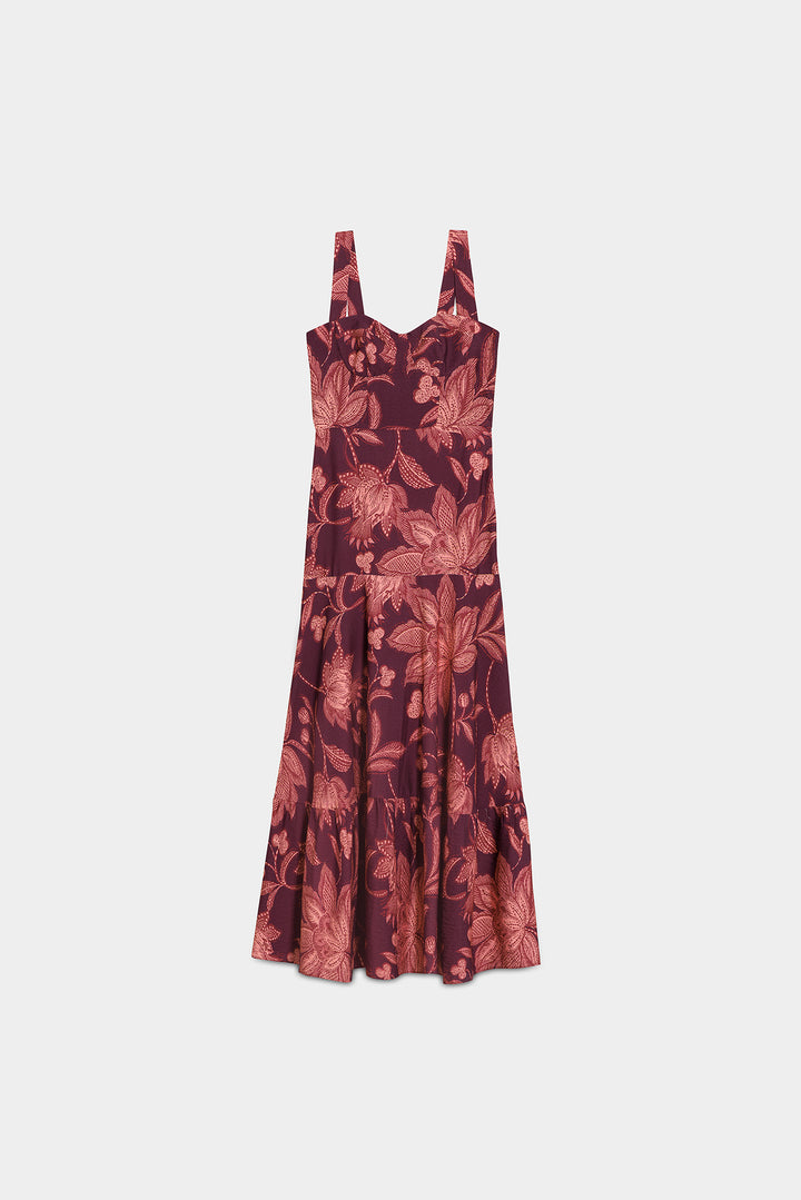 VESTIDO MIDI VOLANTE CASILDA