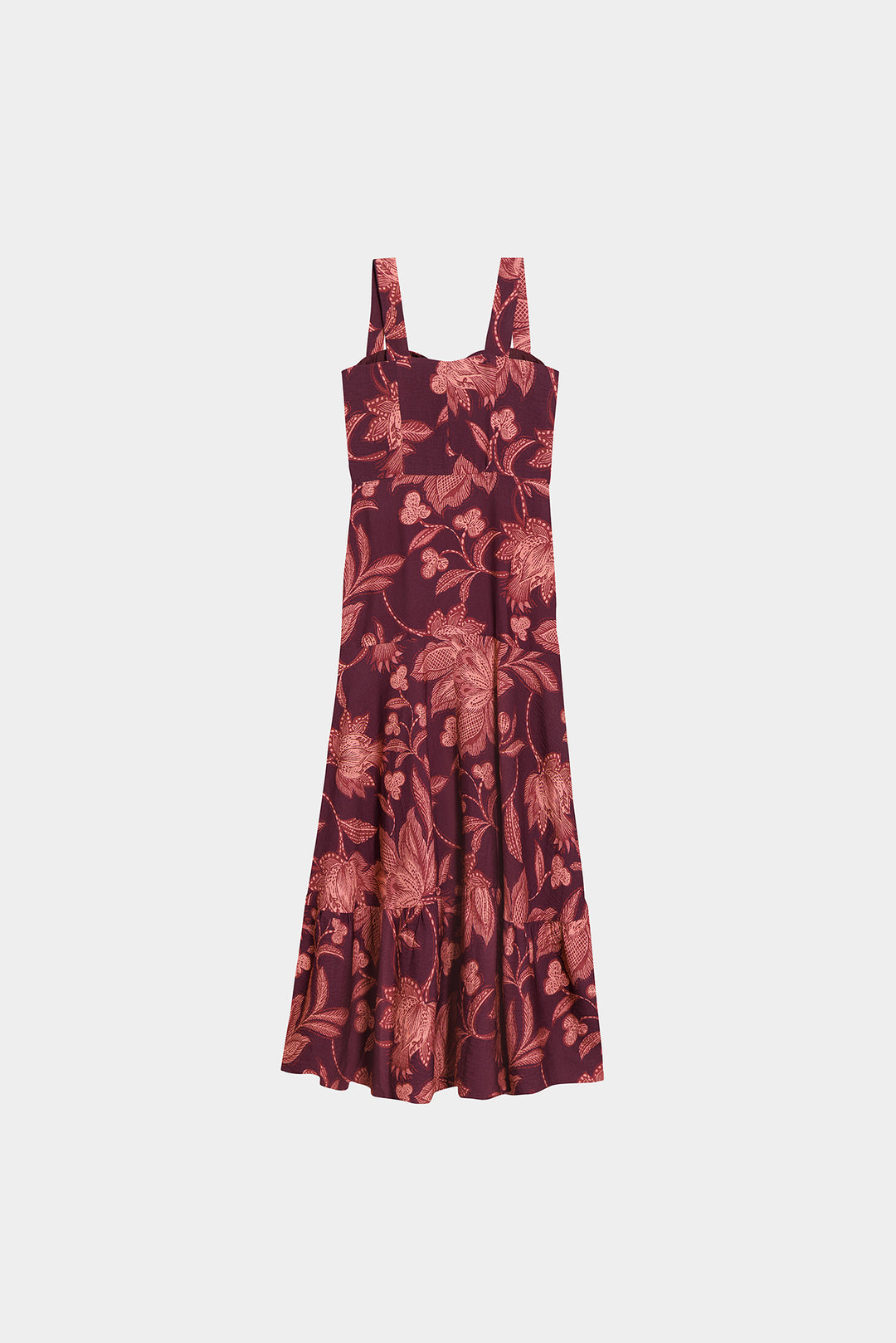 VESTIDO MIDI VOLANTE CASILDA