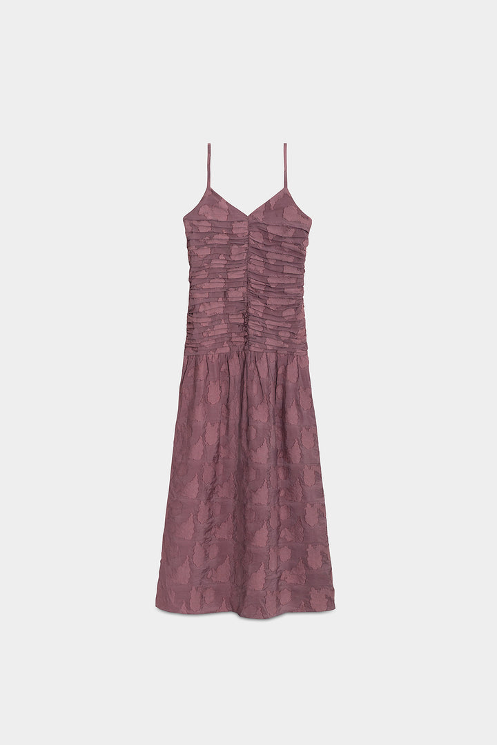 VESTIDO MIDI DRAPEADO ELENA