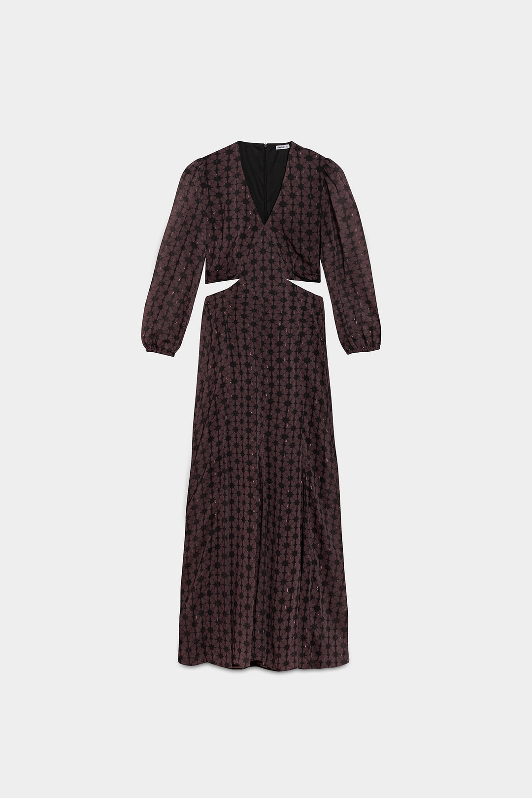 MIDI DRESS WITH V-NECK AND CUT-OUT