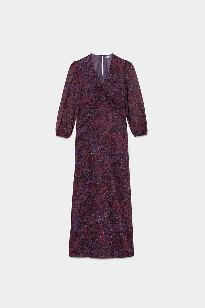 OPENING PRINTED MIDI DRESS