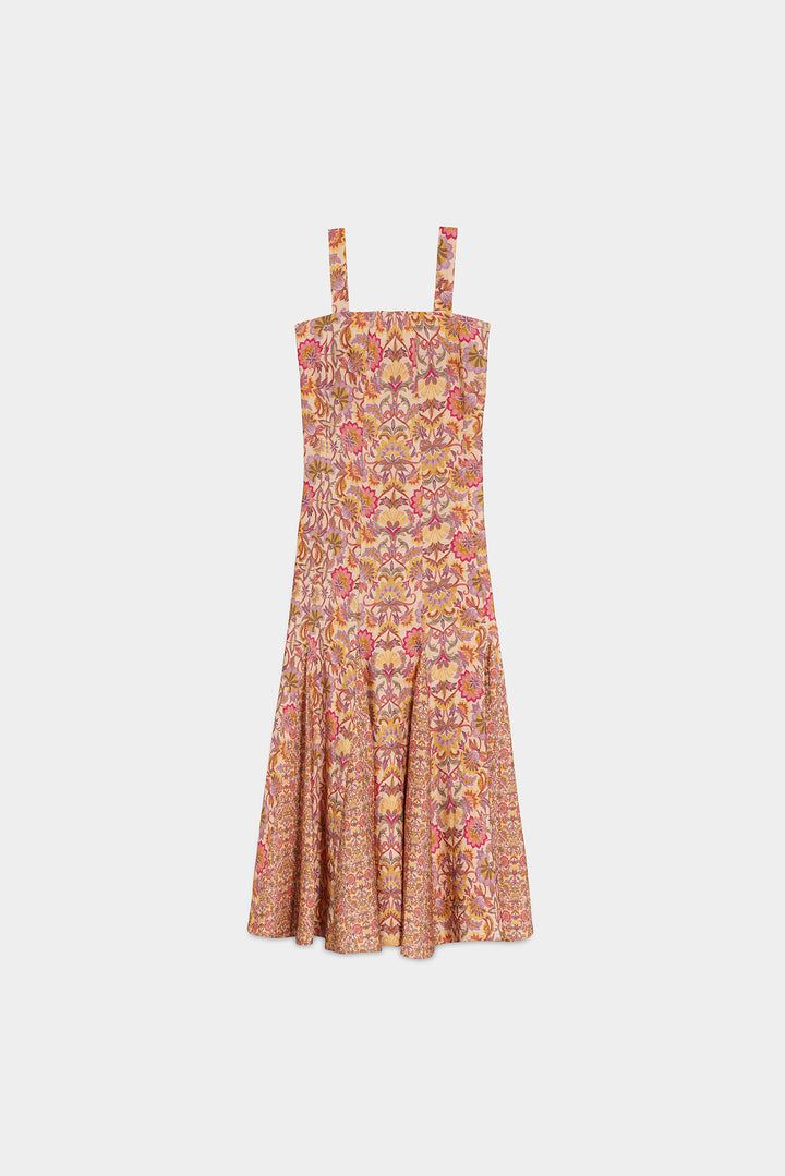 VESTIDO MIDI GODETS ROMINA