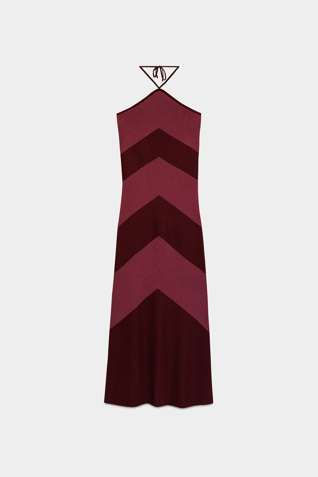 VESTIDO MIDI HALTER LUREX