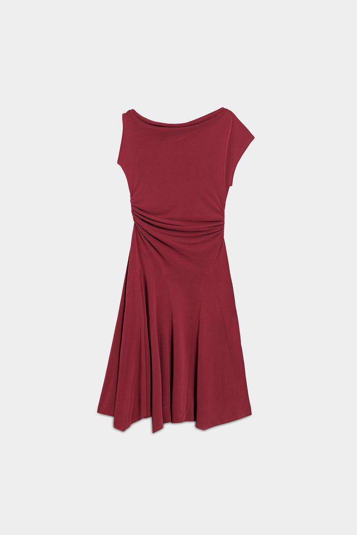 VESTIDO MIDI PUNTO ASIMETRICO NIA