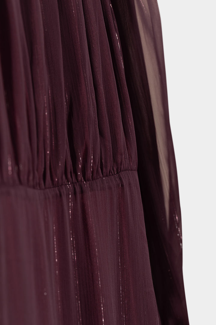 ALESSANDRA RUFFLED MIDI DRESS