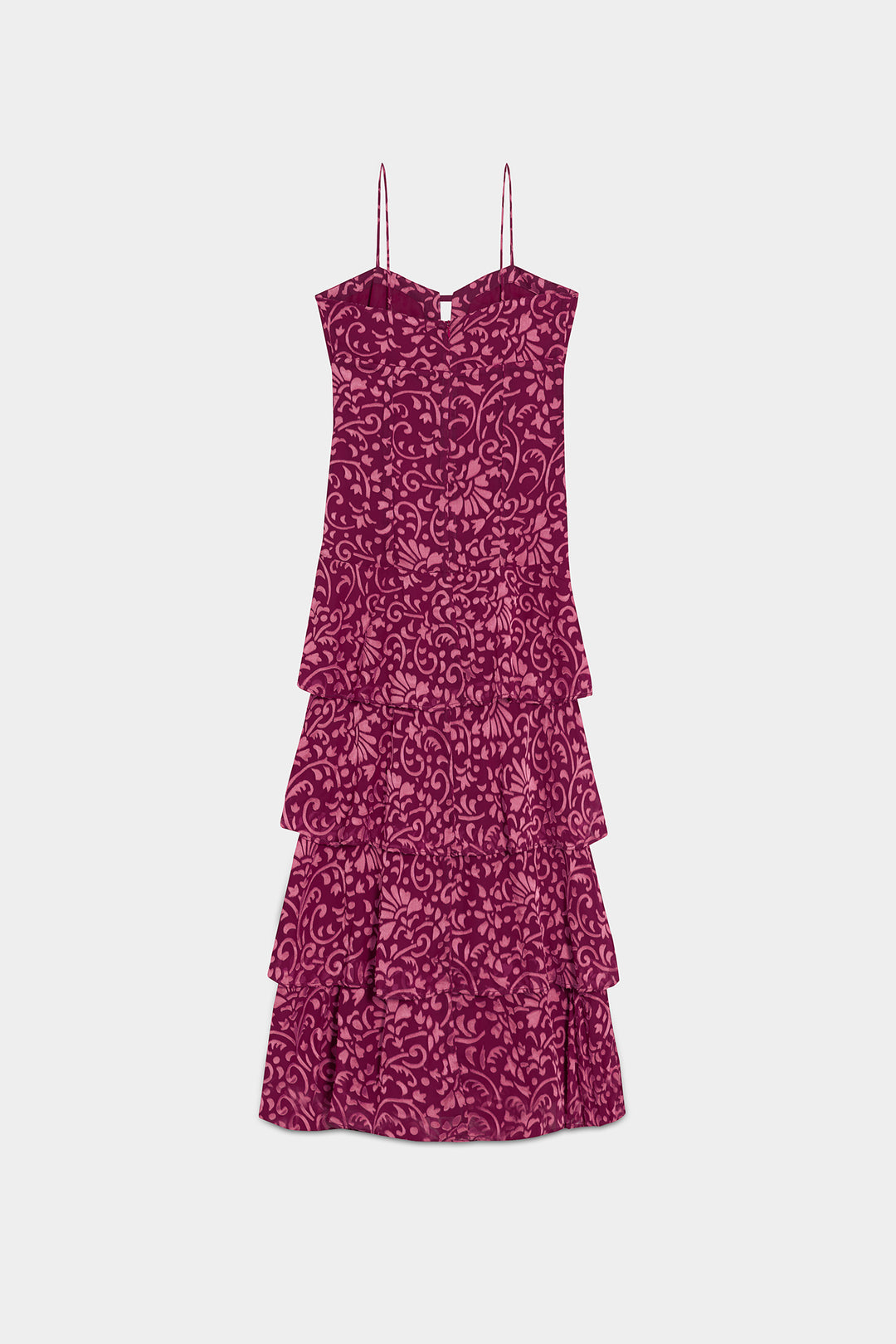 MERCEDES RUFFLED MIDI DRESS