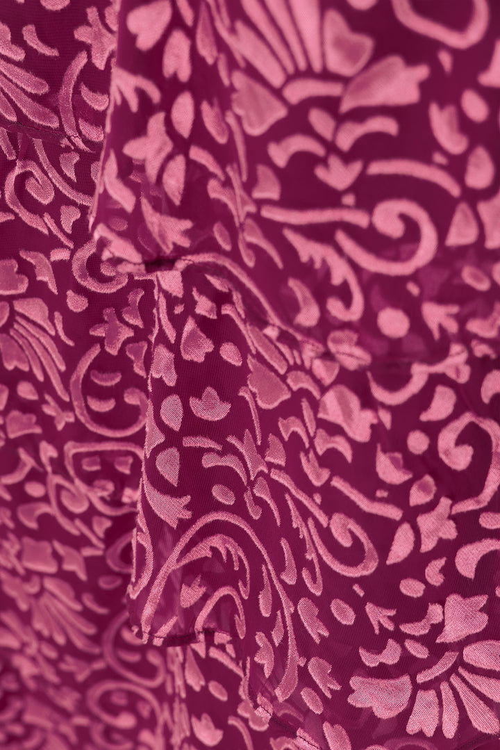MERCEDES RUFFLED MIDI DRESS