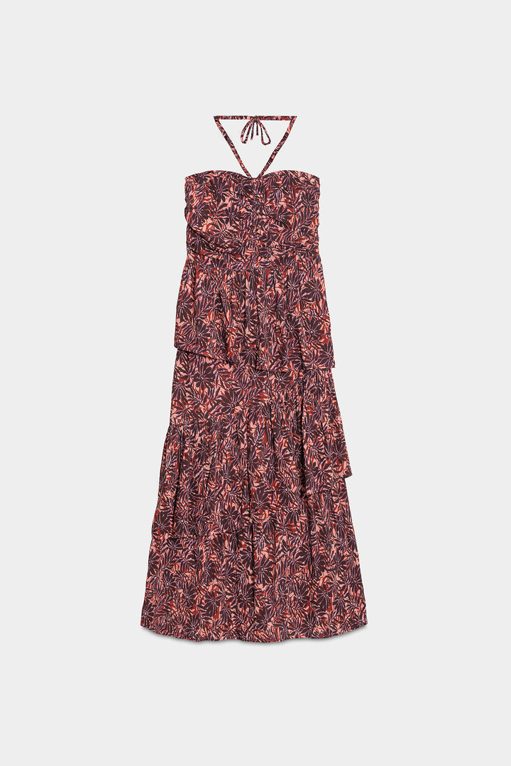 RENATA RUFFLED MIDI DRESS